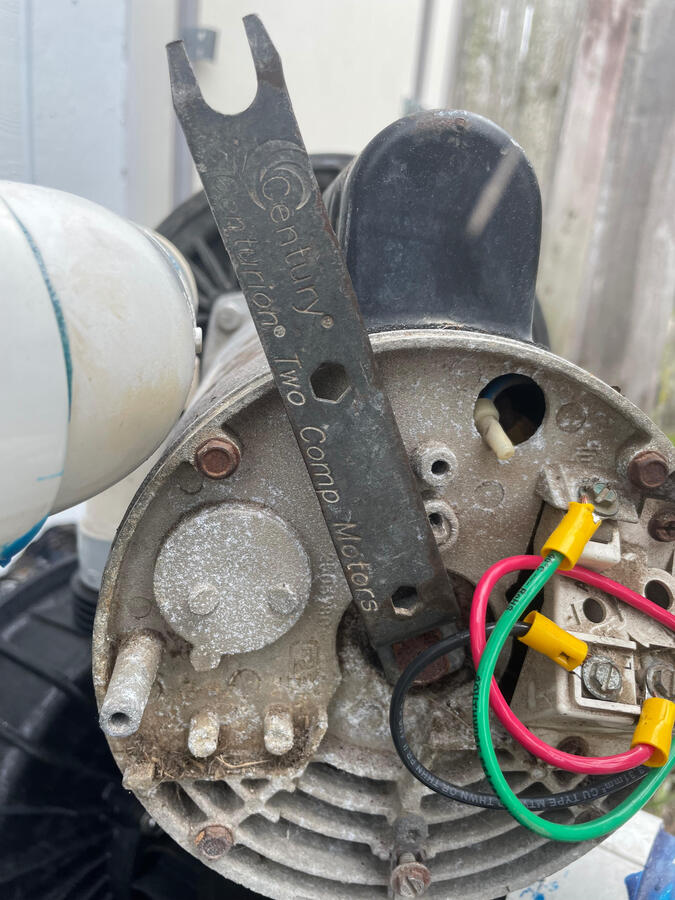 A photo of the back of a Pentair Challenger pool pump motor in Richmond, TX.